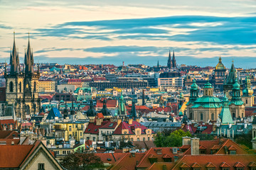Fototapeta na wymiar Prague skyline, Czech republic