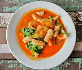 fried squid with curry powder