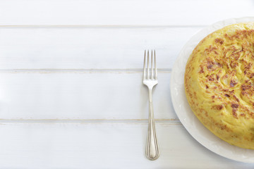 Traditional Spanish omelette. Spanish Tortilla.