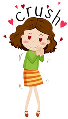 Girl having crush on someone