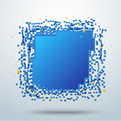 Rectangle pixel movement background. © aohodesign