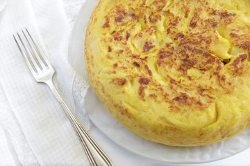 Traditional Spanish omelette. Spanish Tortilla.