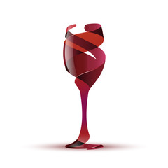 Wineglass, eps10 vector