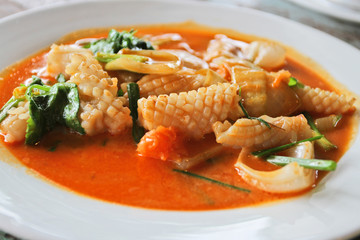 fried squid with curry powder