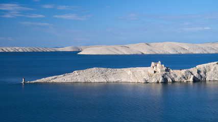 Ancient castle in the Pag island, Croatia
