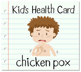 Health card with chicken pox