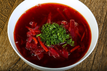 Russian traditional soup - borscht