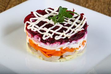 Russian herring salad