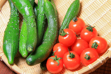 キュウリとトマト