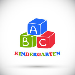 Multicolor bright logo kindergarten