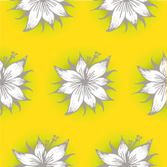 lily ink seamless pattern