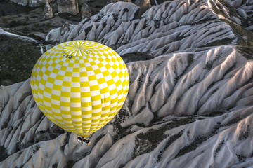 Naklejka premium Balloon flight over Cappadocia sky