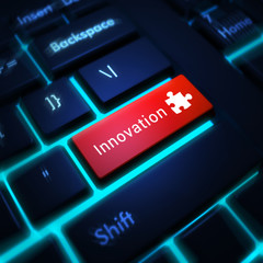 Fototapeta premium Computer keyboard with word