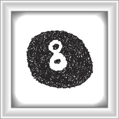 Simple doodle of a eight ball