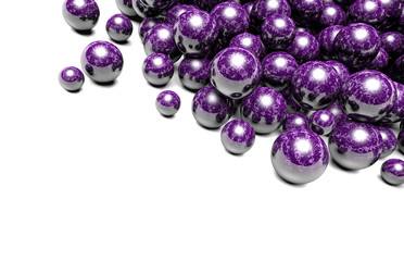 Purple Glossy Spheres Background