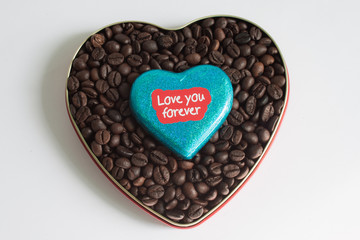 Chocolate wrapper  on Valentine's Day,colorful chocolate heart