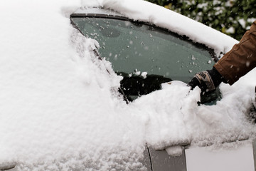 Snowy car