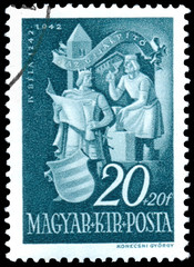 Stamp printed in Hungary shows IV Bela