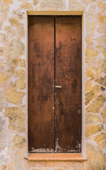 Alte Holz Tür Braun Rustikal Detail Ansicht