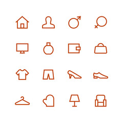 Home icon set - vector minimalist. Different symbols on the white background.