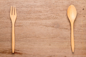 wooden spoon and fork