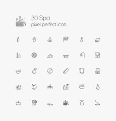 Spa & Wellness line icons