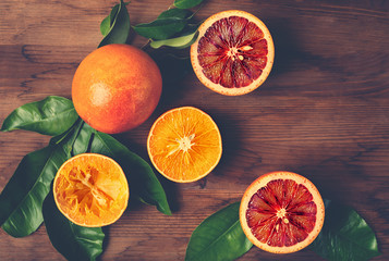 Still Life with Ripe Juicy Citrus Fruits