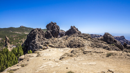 Vulkangesteine im Naturpark vom Roque Nublo auf Gran Canaria