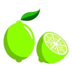 Sweet Lime Set - Full And Sliced Vector Design