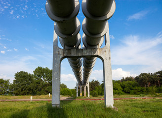 Elevated section of the pipelines