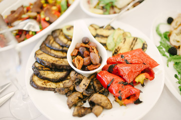 eggplant. grilled vegetables, pepper