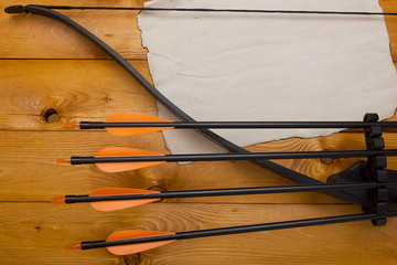 Professional bow with a set of arrows