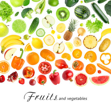 Fruits and vegetables concept