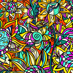 Colorful abstract floral background