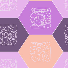 Seamless pattern with American Indians art and ethnic ornaments for your design