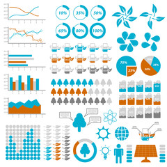 Ecology infographic elements. Templates for infographic. Vector illustration