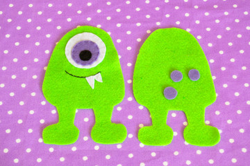 Sewing set for felt monster - how to make a monster handmade toy