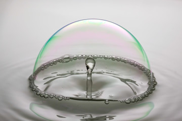 water drop in bubble