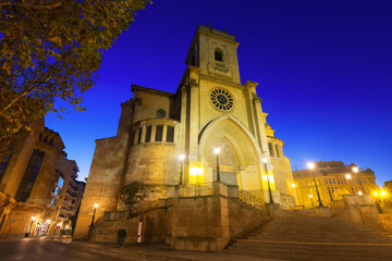 Fototapeta na wymiar Cathedral of San Juan de Albacete in early morning