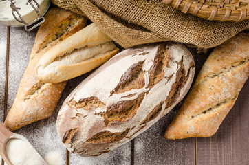 Fresh Farmer rustic style bread with pastry