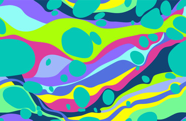 Fototapeta na wymiar vector colorful seamless ebru pattern