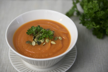 Pumpkin and carrot soup