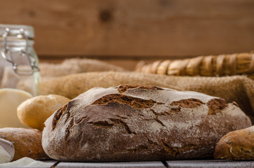 Fresh Farmer rustic style bread with pastry