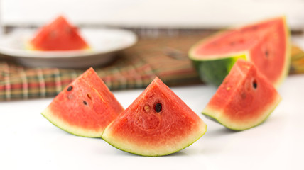 Fresh watermelon on white background