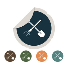 shovel and pitchfork icon