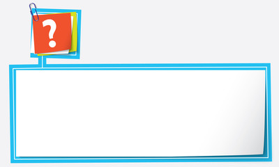 Abstract text frame for your text and question mark