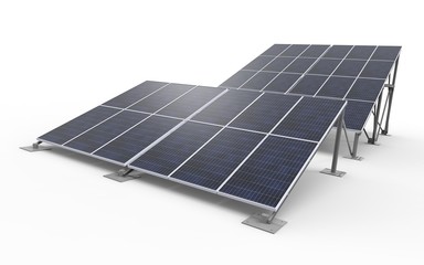 Solar Panels / 3D render of solar panels 