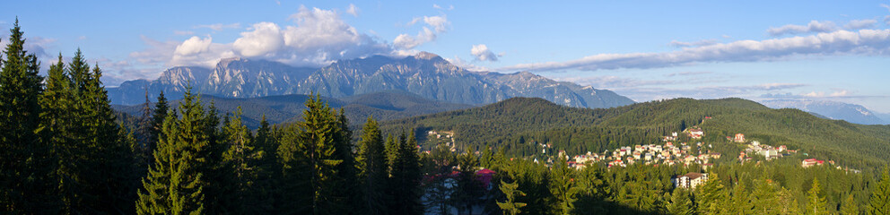 Landscape with mountains in Predeal, Romania