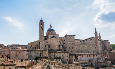 Fototapeta na wymiar Urbino skyline with Ducal Palace, Italy