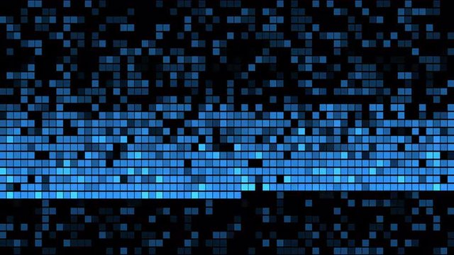 Extreme abstract grid digital background with rectangles lines and shades of blue 4K